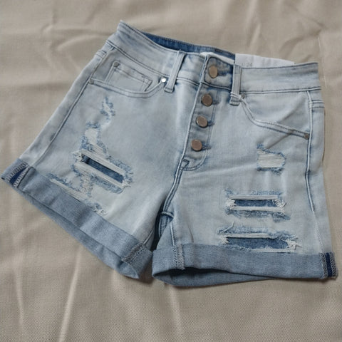 Petra High Rise Distressed Shorts