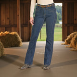 High Rise Saddle Stitch Bootct Jeans