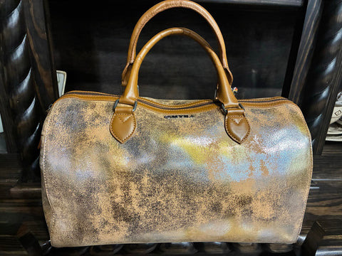 Ranger's Echo Snake Print Lather Duffle Bag Molten Sunset