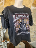 Grommet Sleeve Graphic Tee
