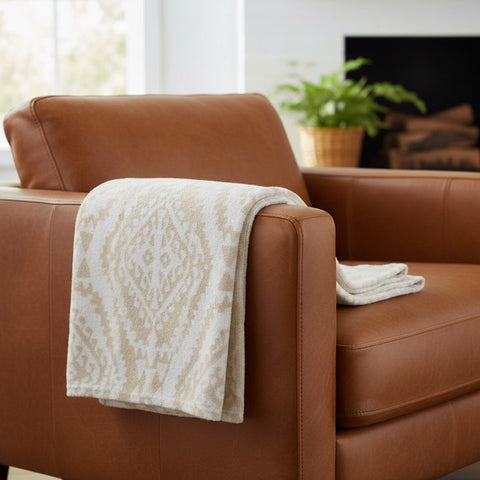 Moroccan Tan Stretchy Throw