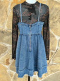 Denim Buckle Bustier Dress