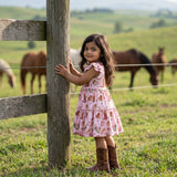 Pink Cowgirl Ruffle Dress
