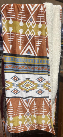 Arrowhead Earth Plush Sherpa Throw