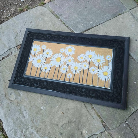 Daisies Coir Sassafrass Switch Mat