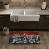 Patchwork Bandana Strumming Cowboy Jacquard Bath and Kitchen Rug