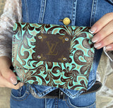 Flora Tooled Leather LV Wallet