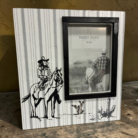 Ranch Life Cowgirl 4x6 Photo Frame