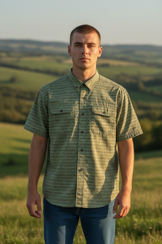 Green Printed Ventek Outbound Shirt