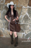 Brown Suede Dress