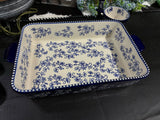Blue Floral Lace 13x9 Bakeware