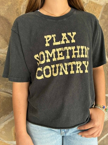 Play Something Country Crop Tee