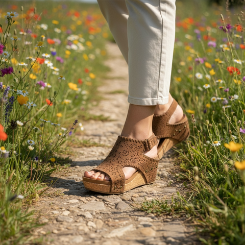 Lilly Tan Wedge Heel