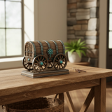 Turquoise Wooden Wagon