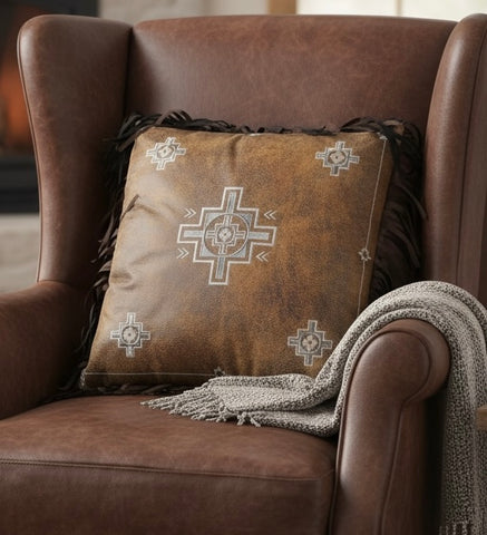 Silver Hills Fringe Pillow