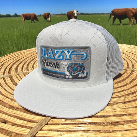 Ice Blue/ White Quilted Jughead Classic Trucker Hat