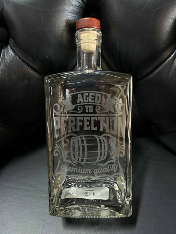 Aged to Perfection Decanter Etched Glassware