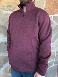 Caldwell 1/4 Zip Pullover- Red Mahogany