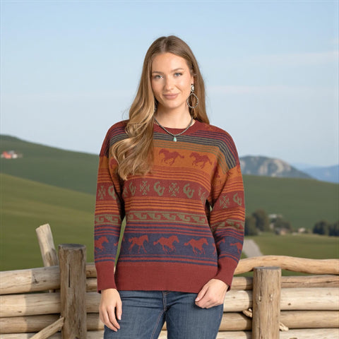 Oversized Horse Serape Sweater