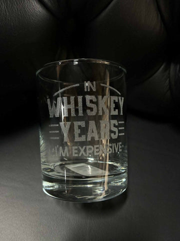 Whiskey Years High Ball Etched Glassware