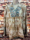 Taupe Collared Blouse