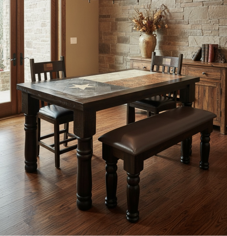 Texas Flag Counter Height Dining Table