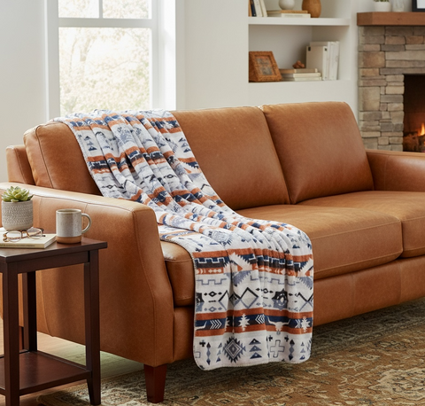 Limestone Butte Reversible Plush Throw Blanket