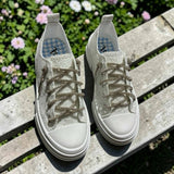 White Lace Canvas Bling Sneaker