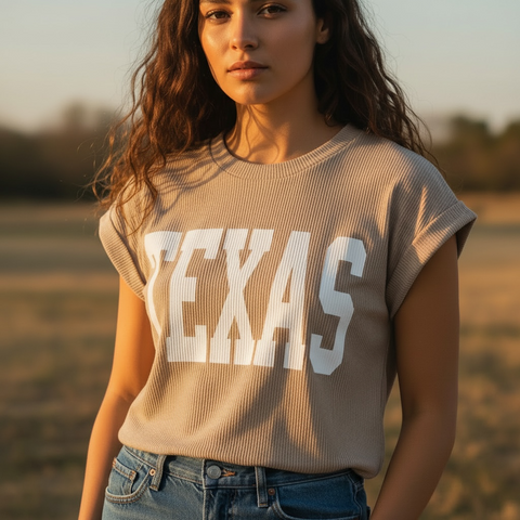 Cream Texas Ribbed Shirt