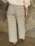 Plaid Button Trouser Pant