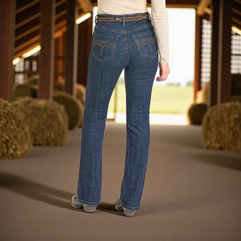 High Rise Saddle Stitch Bootct Jeans