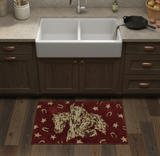 Patchwork Bandana Red Horses Jacquard Bath and Kitchen Rug