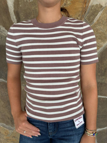 Cocoa Stripe Shirt
