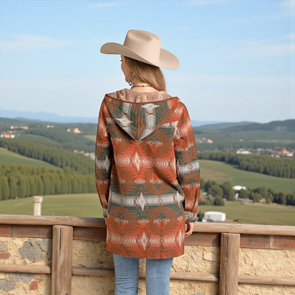 Aztec Jacquard Coat with Hood – Rnd Rustics