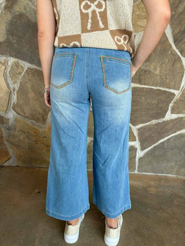 Lacey Denim Culotte