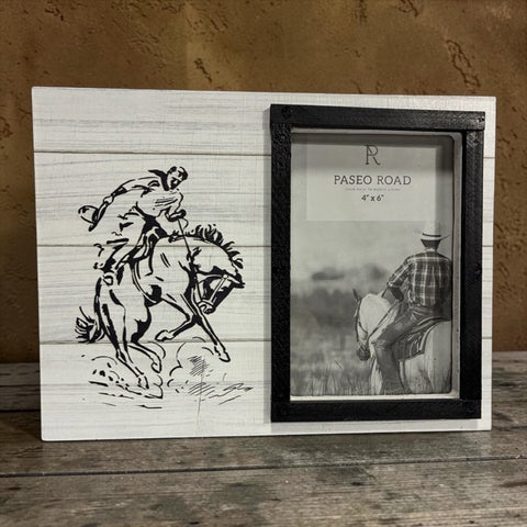Ranch Life Bronc Rider 4x6 Photo Frame