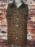 Leopard Denim Top