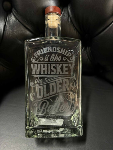 Friendship Decanter Etched Glassware