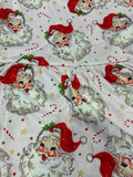 Pink Candy Cane Santa Ruffle Dress
