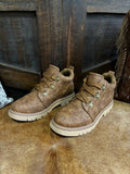 Kansas Tan Tooled Lace Up Boot