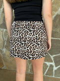Leopard Pull On Active Skort