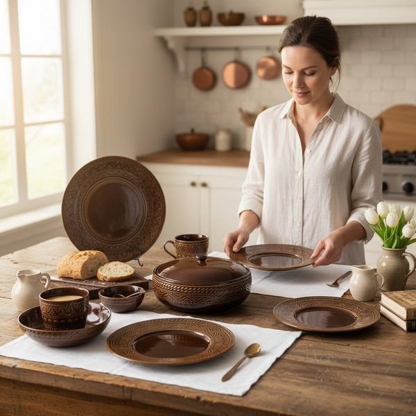 Brown Southwest Dish Set- CLEARANCE – Rnd Rustics