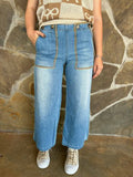 Lacey Denim Culotte
