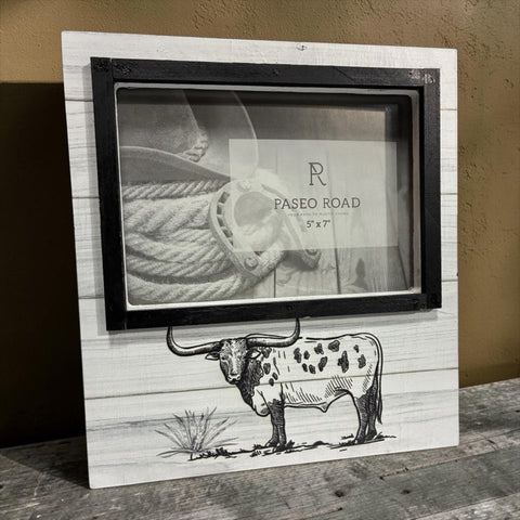 Ranch Life Longhorn 5x7 Photo Frame