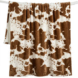 Brown Hair on Hide Sherpa Throw Blanket