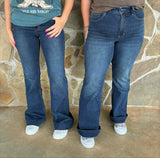 Sculpted Dark High-Rise Trouser Jeans