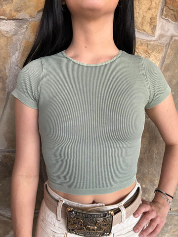 Matcha Fitted Short Sleeve