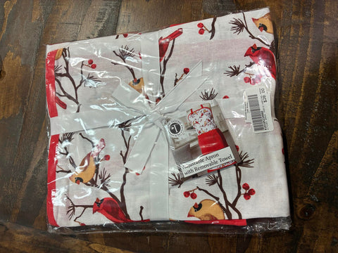 Cardinal Apron and Removable Towel