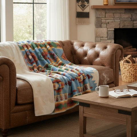 Rio Grande Reversible Plush Throw Blanket