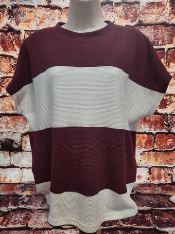 Maroon Knit Top